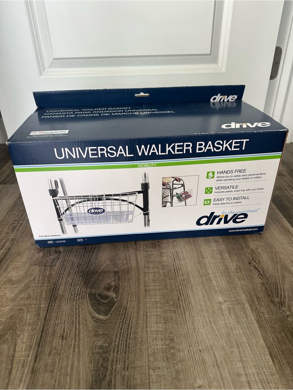 Drive Universal Walker Basket - Steel Silver